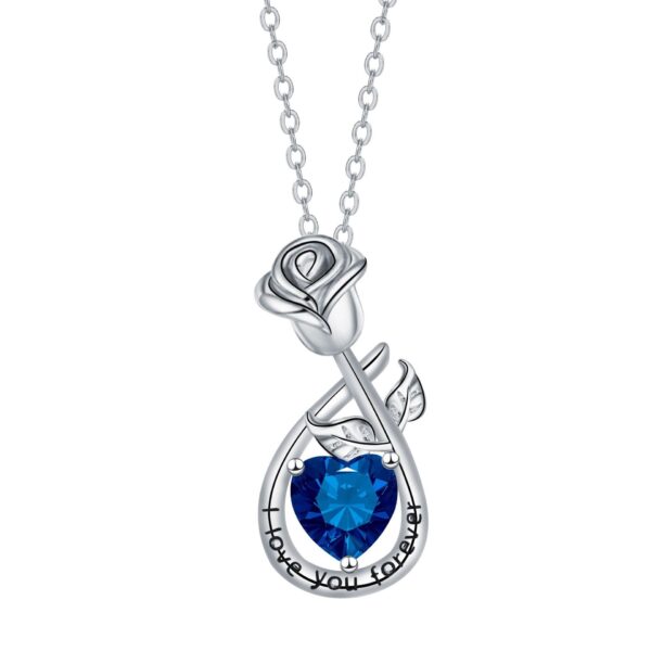 Rose Pendant Necklace Valentine's Day Gift For Girlfriend - Image 4