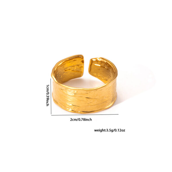 Geometry Pattern Stainless Steel Women's Ring - Image 8