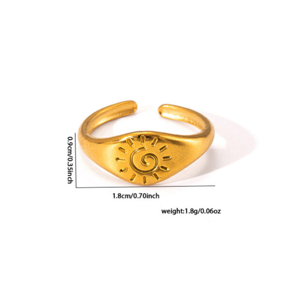 Geometry Pattern Stainless Steel Women's Ring - Image 9