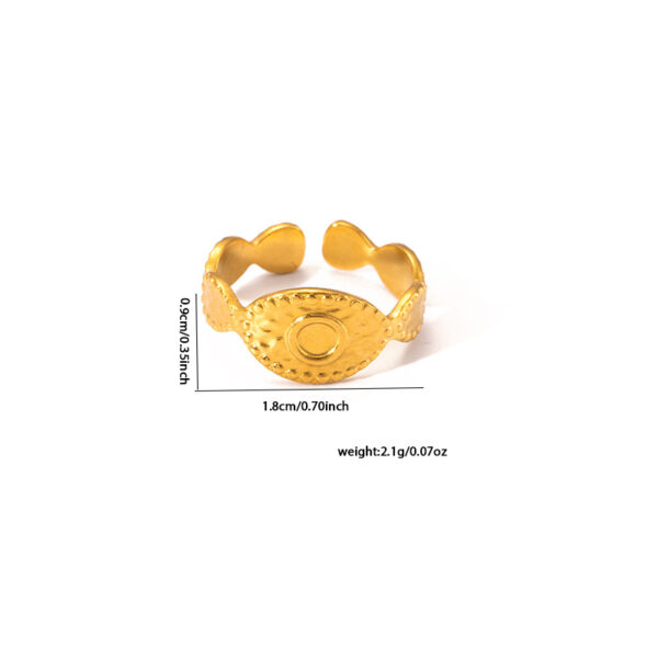 Geometry Pattern Stainless Steel Women's Ring - Image 5