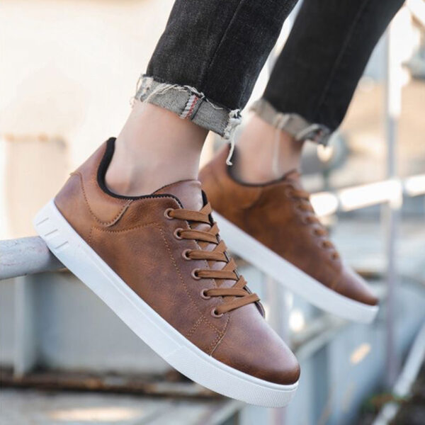Lace-up Flat Shoes Men's Fashion Casual Shoes - Image 5