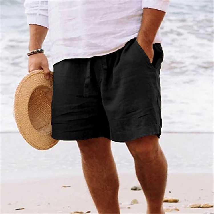 Men's Daily Sand Pure Color Comfortable Breathable Shorts - Image 7
