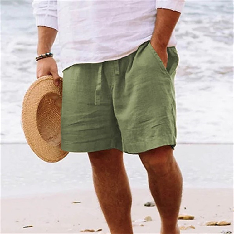 Men's Daily Sand Pure Color Comfortable Breathable Shorts - Image 6